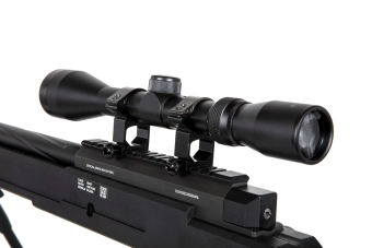 Réplica de sniper SA-S13 EDGE™ con visor y bípode - negro