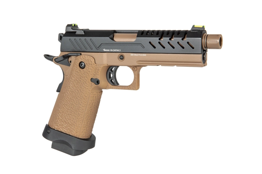 Pistola de airsoft Vorsk hi-capa 4.3 - negro/marrón
