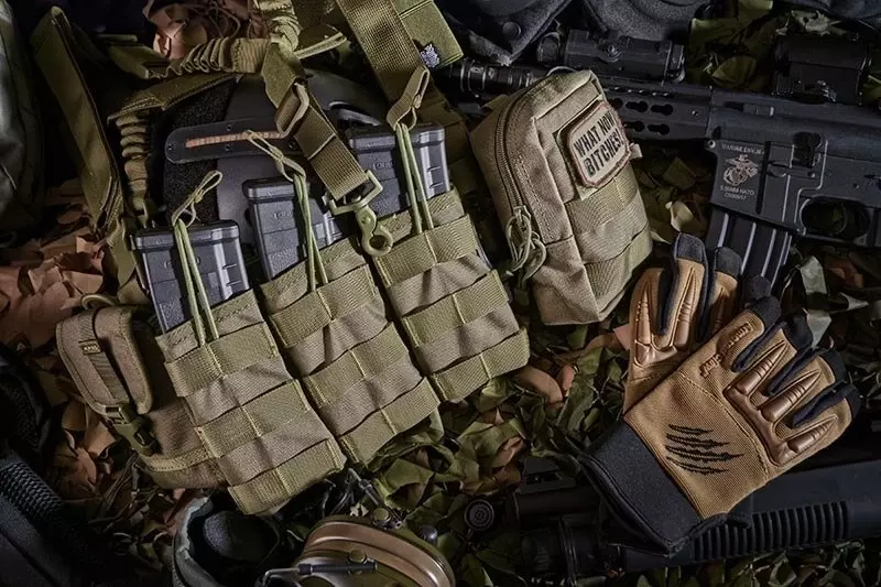 Triple Open I Pouch for AK/M4/G36 Magazines - Black