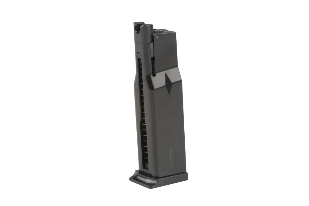 Chargeur gaz low-cap 15 balles pour répliques WE Mak - noir