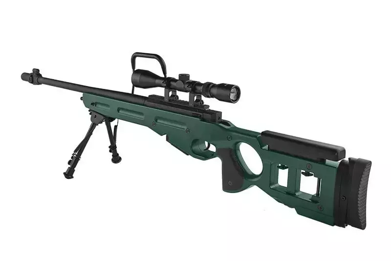 Airsoft pušky odstřelovací puška SV-98 CORE™ s dalekohledem a dvojnožkou - ruská zelená