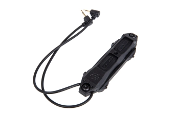 Dubbele schakelaar gel (2,5mm) Zwart