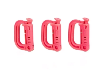 Zestaw 3 klamer typu Grmlock - różowy