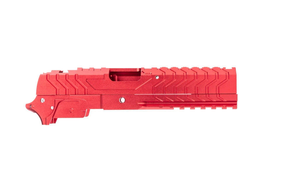 5KU Sada zámku a rámu Matrix Style pro repliky Hi-Capa Červená