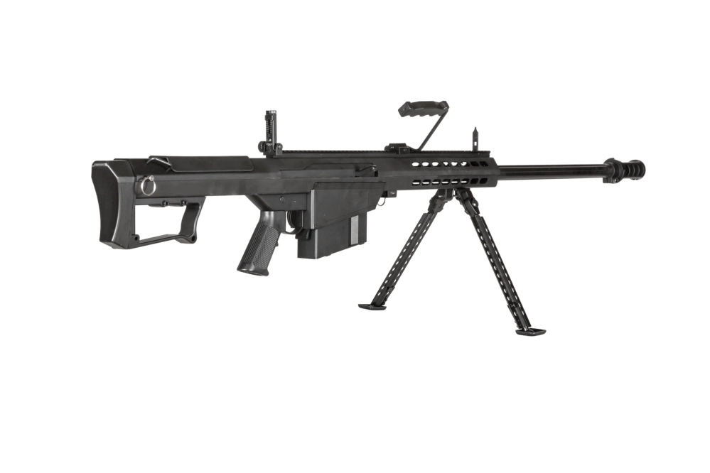 Replika karabinu Barrett® M107-S z dwójnogiem - Czarna