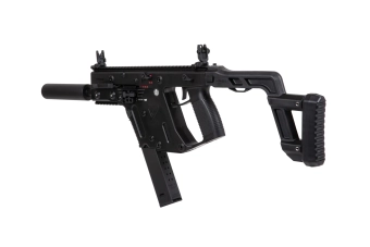 Replika pistoletu maszynowego Krytac Kriss Vector z atrapą tłumika dźwięku Czarny