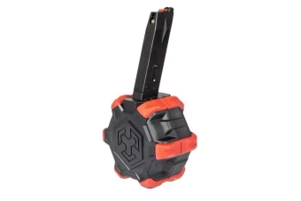 Tambor cargador gas owy 350 bolas para réplicas Beretta / MB - negro-rojo