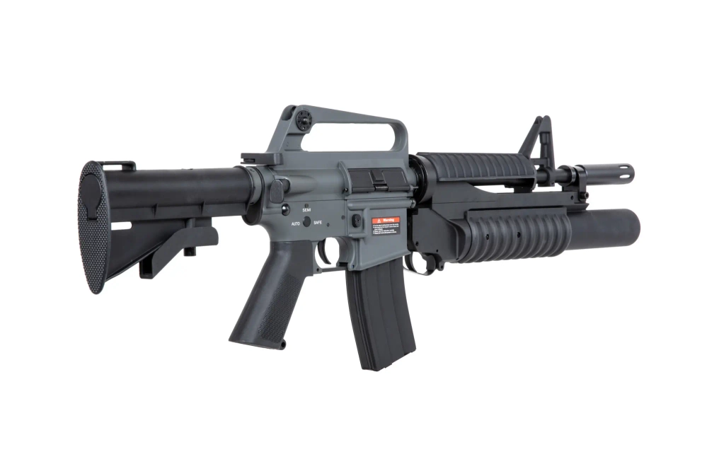 East Crane EC-704 Kestrel™ ETU ASG carbine with grenade launcher Grey