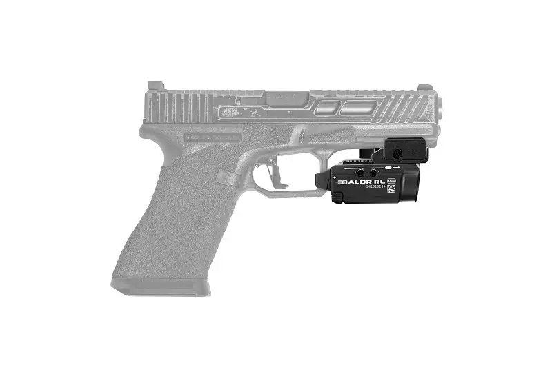 Latarka taktyczna BALDR Mini RL z celownikiem laserowym - czarna