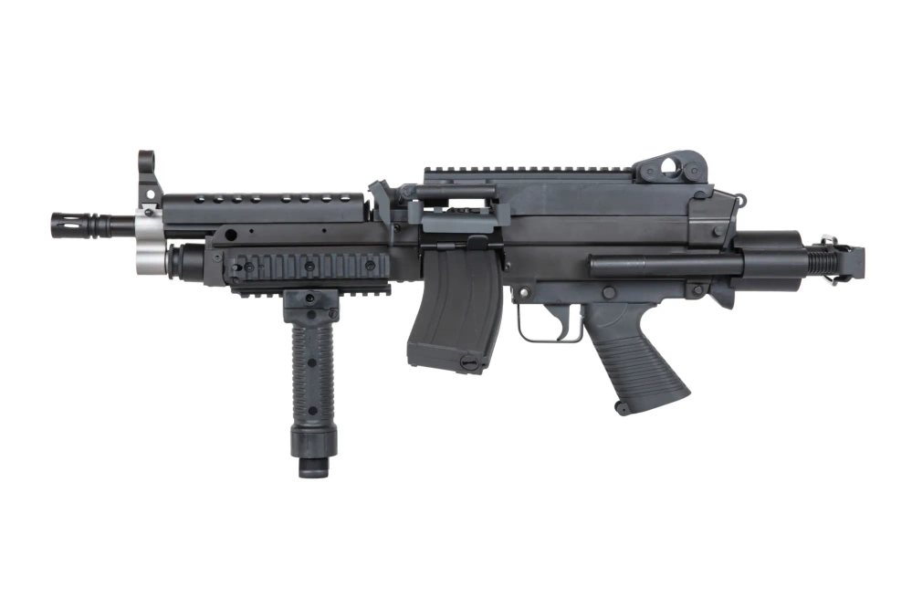 Fusil mitrailleur ASG A&K M249 Para Noir