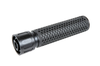 Ensemble réplique de silencieux sonore HY-201 type QD avec réplique de cache-flamme M139 QDC Cyma Noir
