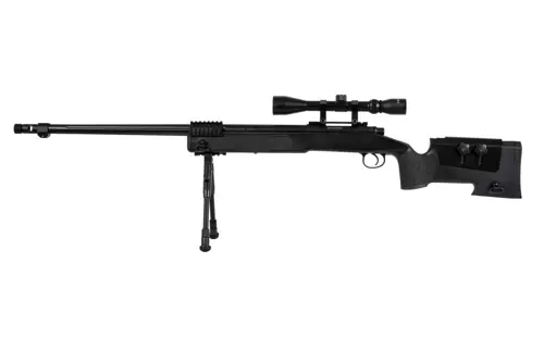 Fusil airsoft fusil de sniper MB16D - avec lunette et bipode