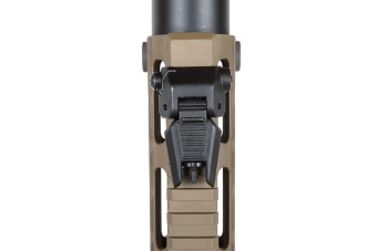 airsoft Specna Arms SA-FX02 FLEX™ HAL ETU Half-Tan submachine gun with orange discharge device