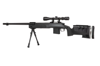 Airsoft pušky odstřelovací puška MB4417D - s dalekohledem a dvojnožkou