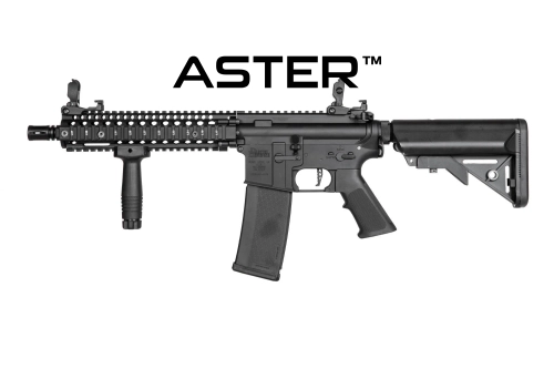 Daniel Defense® MK18 SA-E19 EDGE 2.0™GATE ASTER replika pušky - černá