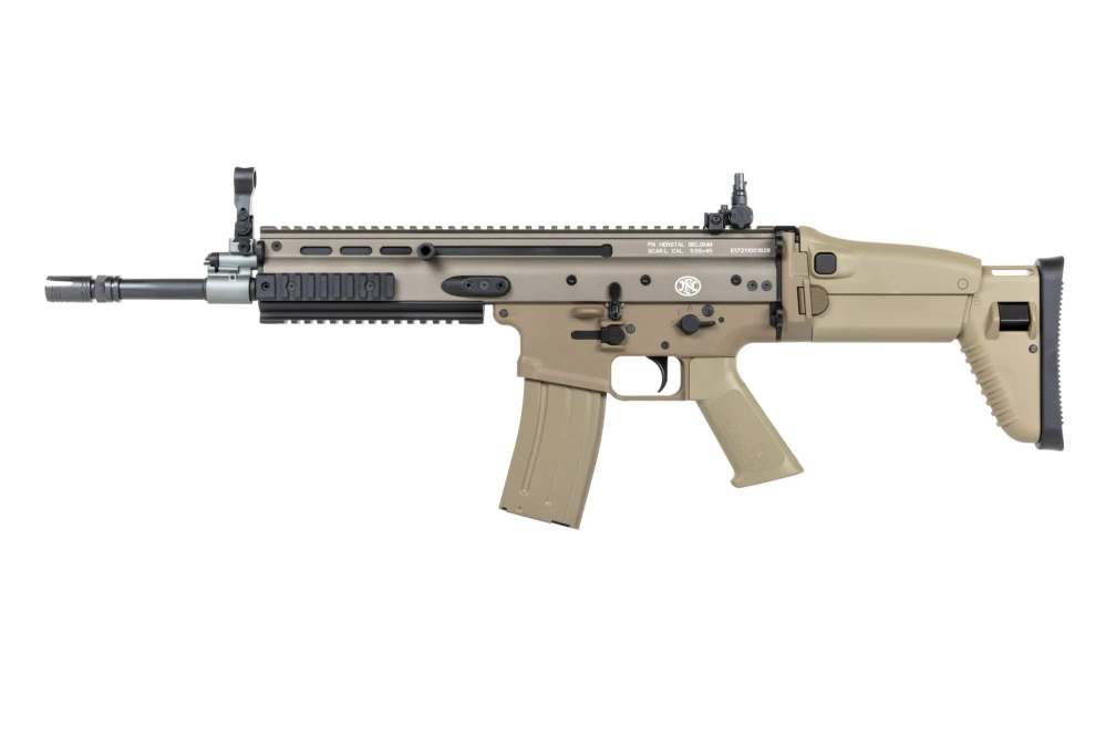 airsoft Cybergun x FN HERSTAL SCAR-L assault rifle with transport case Tan