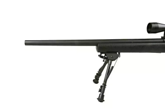 Fusil de airsoft rifle de francotirador SW-04 (con mira y bípode) - negro