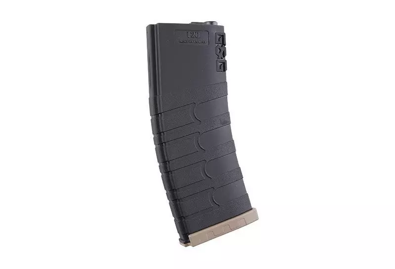 Cargador mid-cap 120 balines para M4/M16 (5 unidades) - negro/marrón