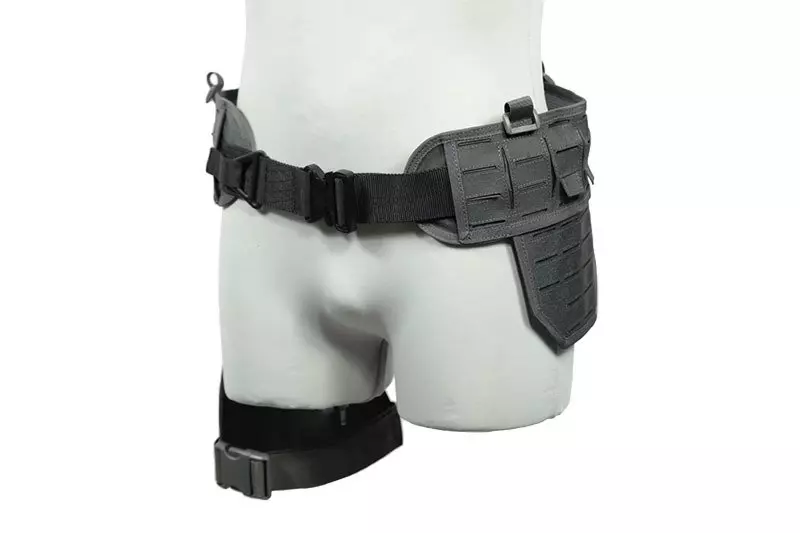 Ceñidor táctico Corte láser con panel en el muslo - Gris Primal