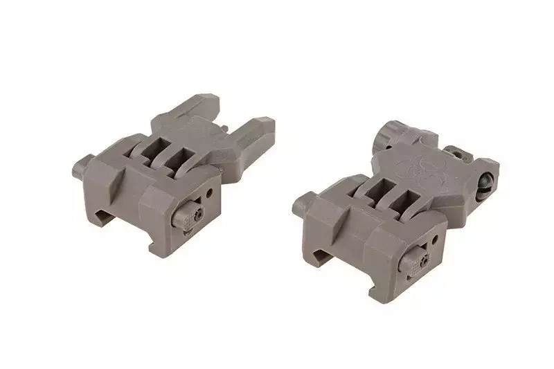 Biohazard Set of Flip-Up Iron Sights – Dark Earth