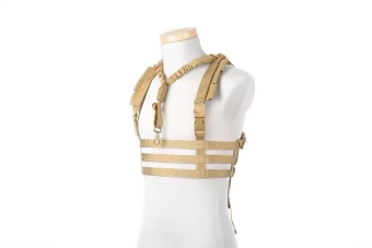 Chaleco táctico Chest rig tipo de perfil bajo - Tan
