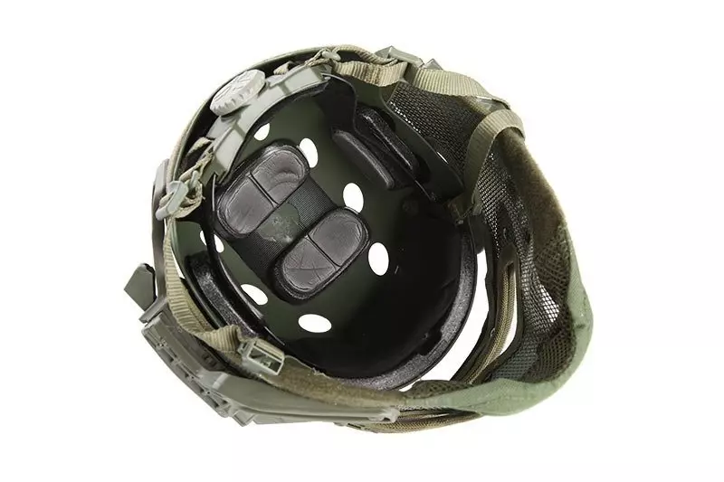 FAST PJ G4 System Helmet Replica with Face Shield - Olive Green