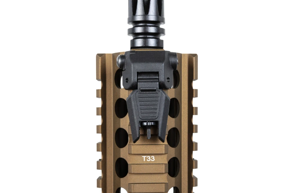 Specna Arms Daniel Defense® MK18 SA-P19 Prime™ Aster II ETU airsoft Carabina con motor brushless Chaos Bronze de un solo disparo