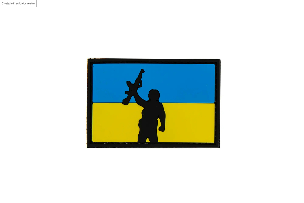 Naszywka UA FLAG WITH SOLIDER