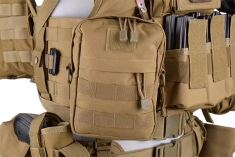Cargo Pouch with Pocket - Tan