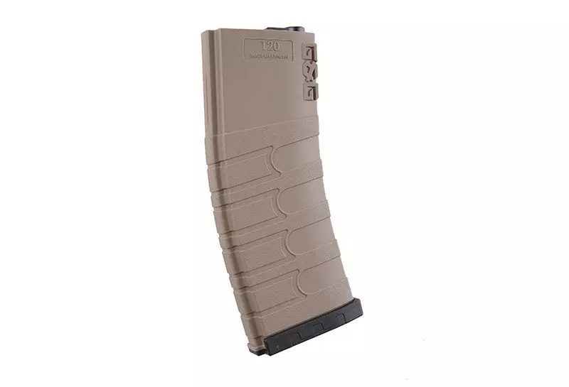 Chargeur mid-cap 120 balles pour M4/M16 (5 pcs) - tan/noir