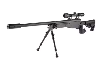 Airsoft pušky odstřelovací puška MB14D - s dalekohledem a dvojnožkou