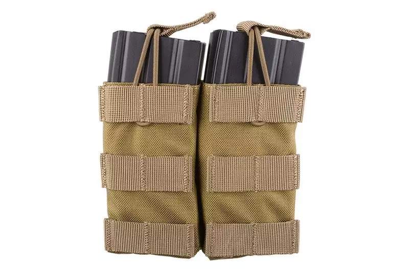 Open Top Double Pouch for M4/M16 Magazine - khaki