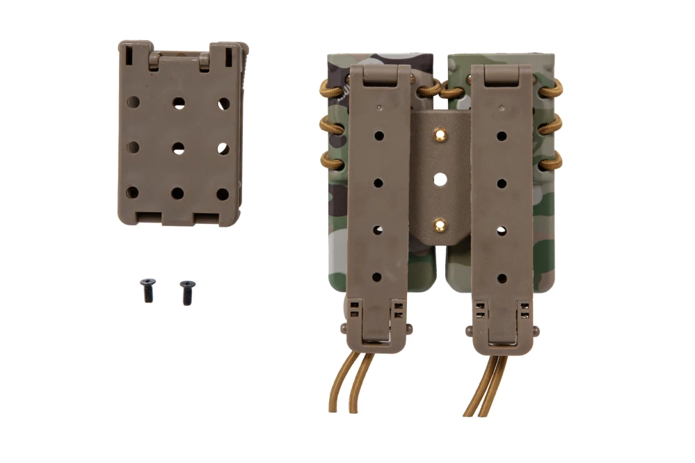 Nosič na 2 zásobníky ráže 9 mm Wosport Urban Assault Long Quick Pull MC