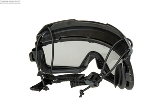 2in1 Tactical Goggles - Black / Tinted
