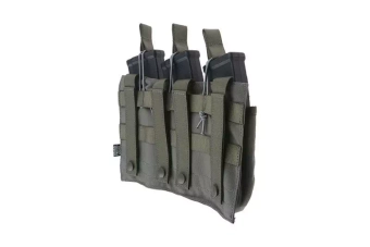 Bolsa triple OPEN para cargadores AK - verde ranger