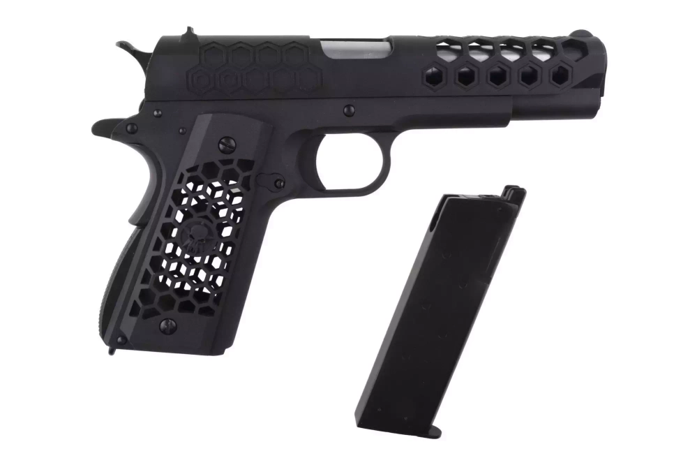 Pistola de airsoft 1911 Hex Cut V.3 - negro