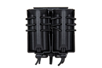 Drager voor 2 9mm magazijnen en een M4/M16 magazijn Wosport Urban Assault Quick Pull Zwart