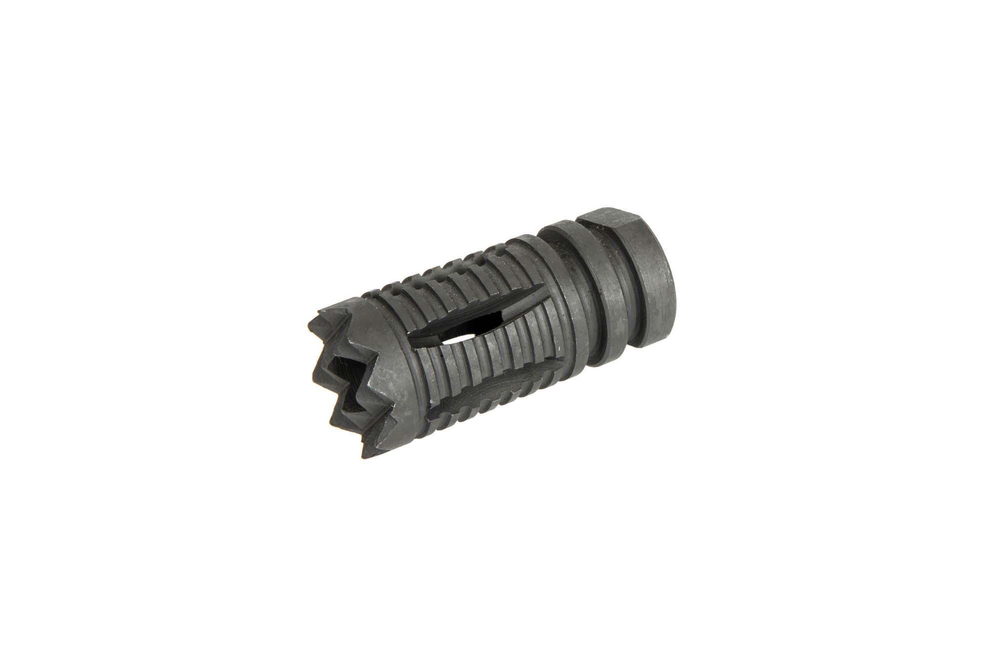 Stalowy tłumik płomienia do replik M4/M16 - 14mm CW/CCW