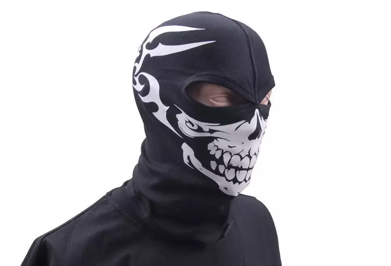 Sudadera térmica estampada, 2 agujeros - NEGRO