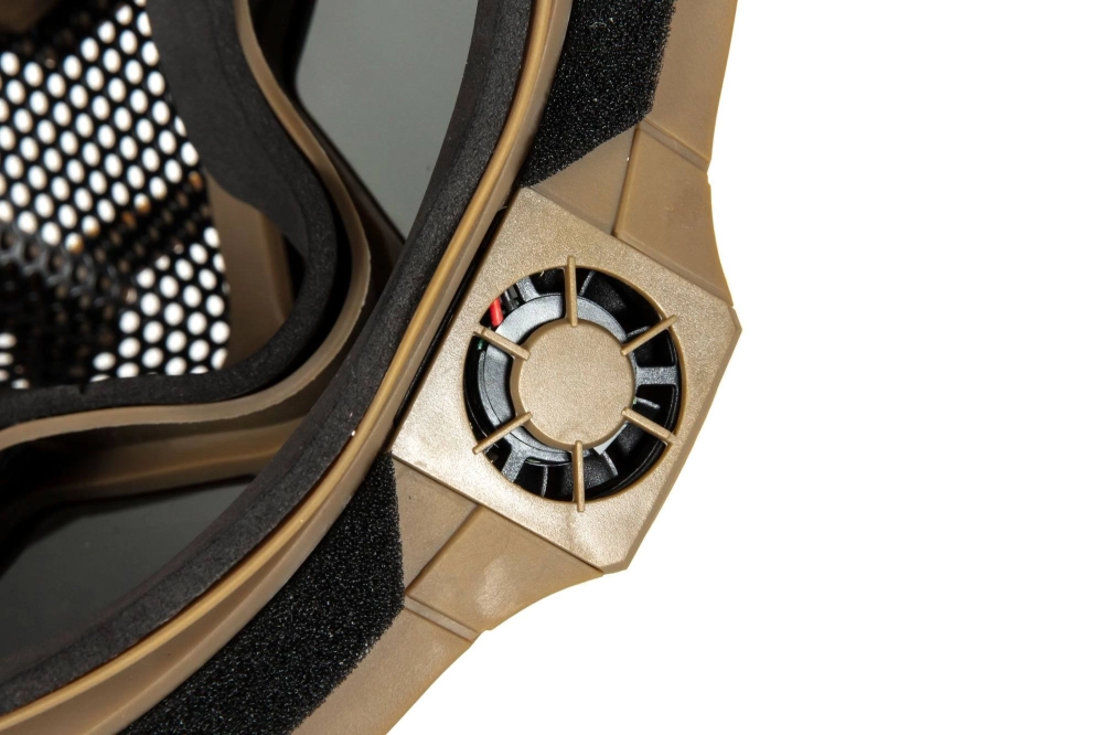 Mask with Goggles and Fan - Tan