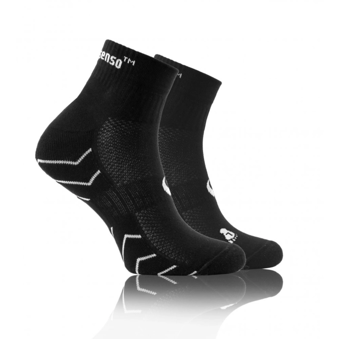 Sesto Senso Chaussettes de sport en tissu éponge AMZ Noir