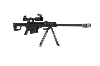 Replika karabinu wyborowego Barret® M82 z Lunetą i dwójnogiem - czarna