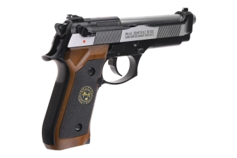 Réplica de pistola Samurai Edge Standard V2. M9 Full Auto - Negro/Plata