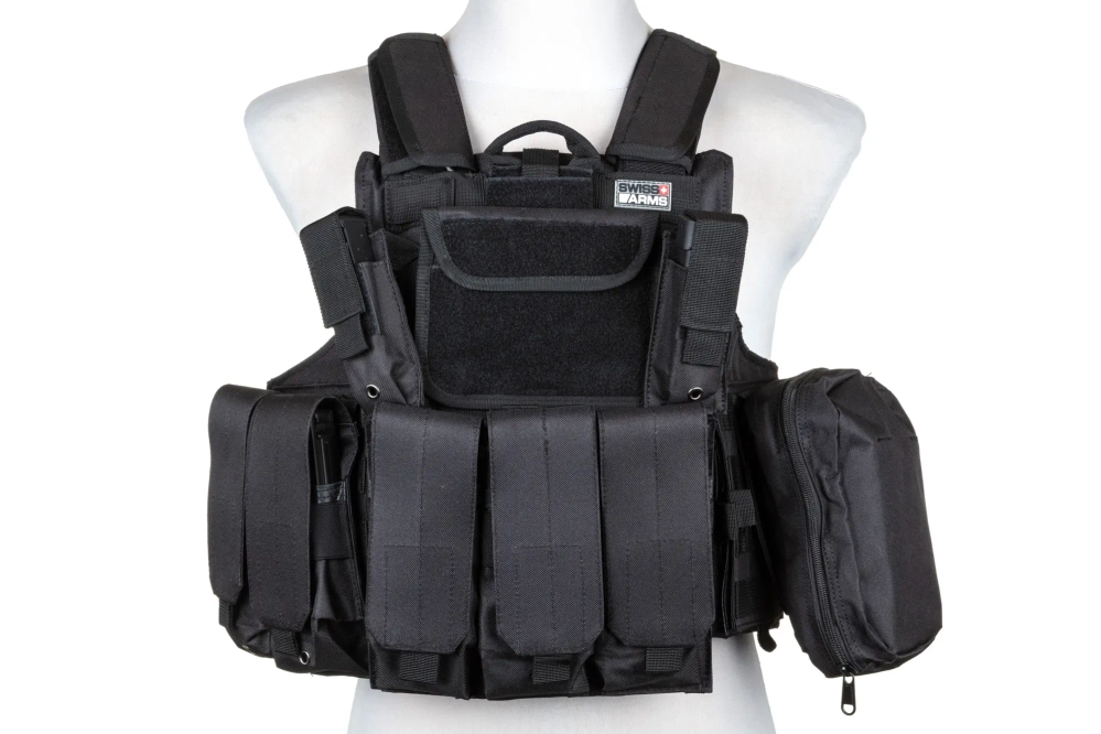 Taktická vesta Cybergun Swiss Arms CIRAS Black
