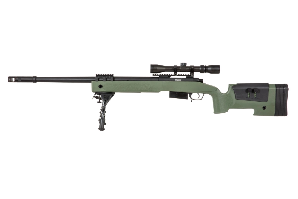 Fusil de airsoft visor y bípode SA-S03 CORE™ - verde oliva