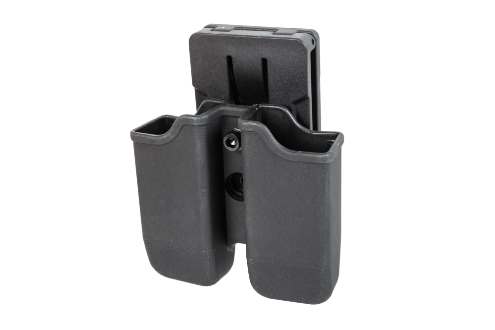Double pistol magazine pouch - black