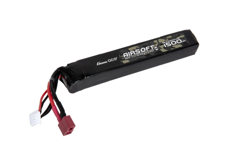 Li-Po Gens ace 25C 1500mAh 3S1P 11.1V batterij