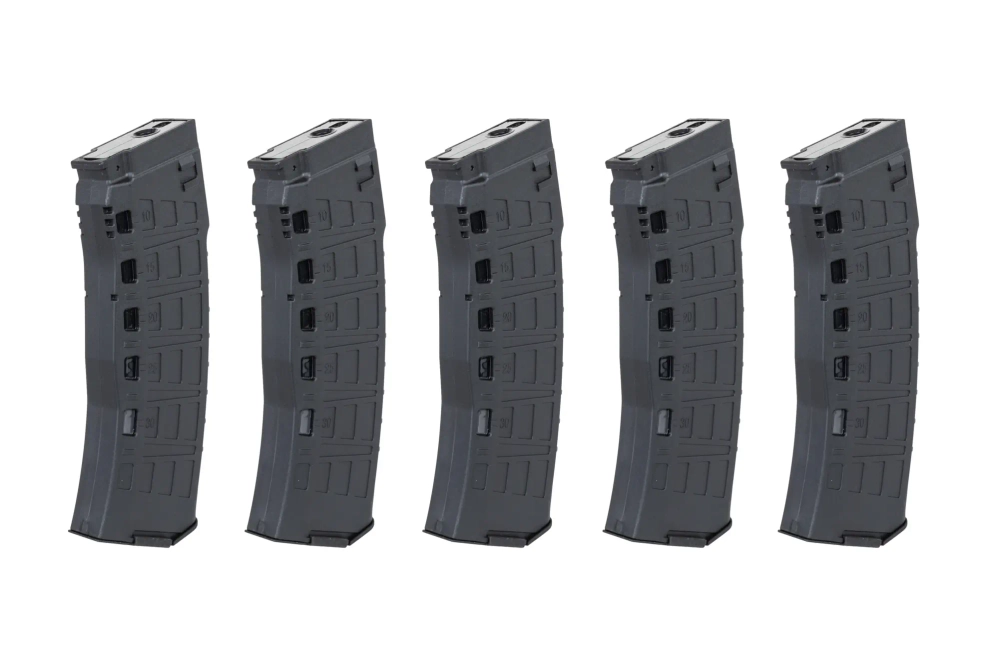 Magazynek Mid-Cap 130/ 30 kulek Arcturus EMM AK12 Variable-Cap do replik AK Czarny (5 pack)