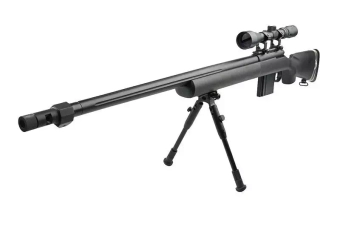 Airsoft pušky odstřelovací puška MB4405D s dalekohledem a dvojnožkou