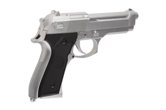 CM126 Stříbrná replika pistole (bez baterie)